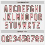 Custom Name & Number Unisex Softball Jersey - Pink Two-Button, White Green Pinstripe, Medium Size Personalized White Green