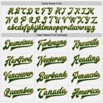 Custom Bomber Jacket Personalized with Name Number Old Gold Black White Green Pinstripe Varsity Full-Snap Letterman Personalized