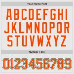 Custom Name and Number Baseball Jersey in White Green Pinstripe with Orange-Green Authentic Raglan Sleeves Personalized White