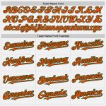 Custom Unisex Softball Jersey with Personalized Name & Number, Two-Button Design in White Green Pinstripe & Orange Personalized