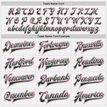 Custom Name Number Varsity Jacket White Green Pinstripe Pink Bomber Full-Snap Letterman for Teams Personalized White Green