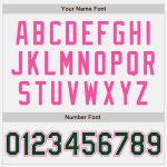 Custom Name Number Varsity Jacket White Green Pinstripe Pink Bomber Full-Snap Letterman for Teams Personalized White Green