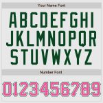 Personalized Authentic Baseball Jersey with Custom Name & Number - White Green Pinstripe Raglan Sleeves for Team Support