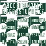 Custom Name and Number Soccer Jersey - Personalized White Green Plaid Sublimation Uniform Personalized White Green Plaid