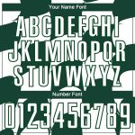 Custom Name and Number Soccer Jersey - Personalized White Green Plaid Sublimation Uniform Personalized White Green Plaid