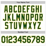 Custom Performance Vapor Golf Polo Shirt - Personalized White Green-Yellow with Team Name and Number Personalized White Green-Yellow