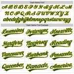 Custom Performance Vapor Golf Polo Shirt - Personalized White Green-Yellow with Team Name and Number Personalized White Green-Yellow