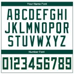 Custom Name and Number Authentic Basketball Jersey in White Hunter Green-Cream - Personalized Throwback Style Personalized