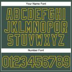 Custom Split Fashion Basketball Jersey - Personalized White Hunter Green Gold - Team Name & Number Personalized White Hunter