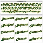 Custom Name and Number Personalized Basketball Jersey - Authentic Throwback in White Hunter Green Gold Personalized White