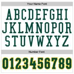 Custom Name and Number Personalized Basketball Jersey - Authentic Throwback in White Hunter Green Gold Personalized White