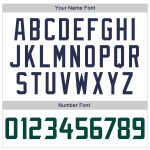 Custom Authentic Basketball Jersey Personalized Team Name & Number - White Hunter Green Navy Personalized White Hunter Green-Navy