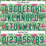 Custom Name Number Baseball Jersey Flamingo Hawaii Palm Leaves 3D Pattern Personalized White Kelly Green Design Personalized