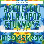 Custom Name and Number Performance T-Shirt with 3D Hawaii Palm Trees and Flowers Pattern - Personalized White and Kelly Green Design