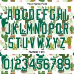 Custom Name Number Personalized Cactus Festival Baseball Jersey 3D Pattern Design in White Kelly Green Personalized White