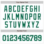 Custom Personalized 3D Pattern Baseball Jersey with Curve Lines, White and Kelly Green - Team Name and Number Personalized