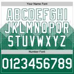 Custom Gradient Square Shapes Baseball Jersey - Personalized White Kelly Green 3D Pattern with Team Name and Number Personalized