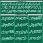 Personalized Twinkle Star 3D Gradient Baseball Jersey with Custom Name and Number - White Kelly Green Team Jersey Personalized