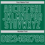 Personalized Twinkle Star 3D Gradient Baseball Jersey with Custom Name and Number - White Kelly Green Team Jersey Personalized