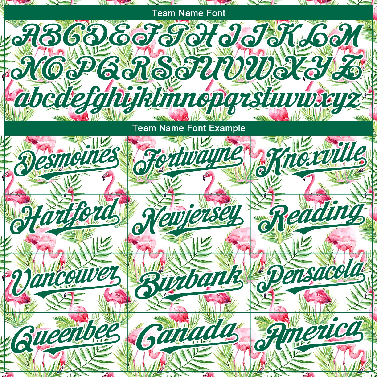 Personalized White Kelly Green 3D Pattern Design Tropical Hawaii Palm Leaves And Flamingo Authentic Baseball Jersey Team Custom Name and Number Personalized Tropical Hawaii Palm Leaves Flamingo Baseball Jersey Custom Name and Number - White Kelly Green 3D Pattern Design - Image 4