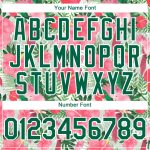 Custom Tropical Plant and Bird Baseball Jersey - Personalized 3D Pattern with Name and Number - White Kelly Green Personalized
