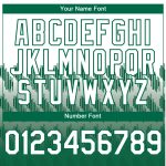 Custom Name Number Personalized Unisex Softball Jersey White Kelly Green 3D Pattern Two-Button Design Personalized White