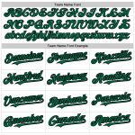 Custom Name and Number Authentic Baseball Jersey - Personalized 3D Abstract Splash Design in White, Kelly Green, and Black