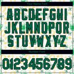 Custom St. Patricks Day 3D Pattern Beer T-Shirt for Team with Name and Number - White Kelly Green-Black Design Personalized