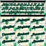 Custom St. Patricks Day 3D Pattern Beer T-Shirt for Team with Name and Number - White Kelly Green-Black Design Personalized