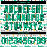 Personalized Crocodile 3D Pattern Performance T-Shirt in White Kelly Green-Black Personalized White Kelly Green-Black 3D