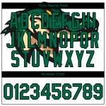 Custom Name and Number Crocodile 3D Pattern Performance T-Shirt in White and Kelly Green-Black Personalized White Kelly Green-Black