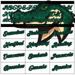 Custom Name and Number Crocodile 3D Pattern Performance T-Shirt in White and Kelly Green-Black Personalized White Kelly Green-Black