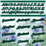 Custom Name and Number 3D Floral Performance T-Shirt in White and Kelly Green-Black Design Personalized White Kelly Green-Black