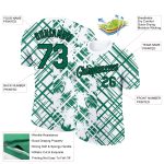 Custom Tropical Hawaii Trees Performance T-Shirt with Team Name and Number in White Kelly Green-Black Personalized White