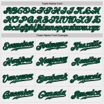 Custom Name and Number Baseball Jersey - Authentic White Kelly Green-Black Design Personalized White Kelly Green-Black Authentic