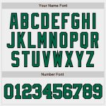 Custom Name and Number Baseball Jersey - Authentic White Kelly Green-Black Design Personalized White Kelly Green-Black Authentic
