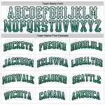 Custom Name and Number Authentic Baseball Jersey in White, Kelly Green, and Black - Drift Fashion Team Jersey Personalized