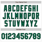Custom Name Number Baseball Jersey - Personalized Authentic Raglan Sleeves in White Kelly Green Black Personalized White