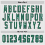 Custom Hockey Jersey with Personalized Name and Number in White, Kelly Green and Black Personalized White Kelly Green-Black