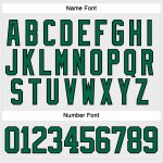 Custom Name and Number Hockey Jersey in White Kelly Green-Black Lace Neck, Personalized Team Apparel Personalized White Kelly
