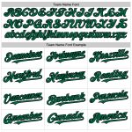 Custom Authentic Baseball Jersey Personalized with Team Name & Number - White Kelly Green-Black Line Personalized White Kelly