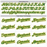 Custom Personalized 3D Pattern Baseball Jersey with Name and Number - White Kelly Green-Gold Sharp Design Personalized White