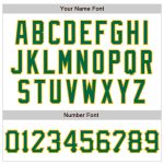 Custom Authentic Baseball Jersey with Personalized Name & Number, White Kelly Green-Gold 3D Pattern Design, Curve Lines Personalized