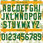 Custom Pineapples Performance T-Shirt with Name & Number - Personalized 3D Pattern Design in White Kelly Green-Gold Personalized