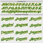 Custom Name and Number Personalized Baseball Jersey - Authentic White Kelly Green Gold Team Jersey Personalized White Kelly