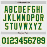 Custom Name and Number Personalized Baseball Jersey - Authentic White Kelly Green Gold Team Jersey Personalized White Kelly