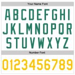 Custom Personalized Baseball Jersey with Pineapple Skull Design, White and Kelly Green, Authentic Team Name and Number Personalized