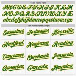 Custom Personalized Baseball Jersey with Team Name and Number - White Kelly Green-Gold Sleeveless Authentic Personalized