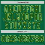 Custom Name and Number Baseball Jersey - Personalized White Kelly Green-Gold Authentic Split Fashion Jersey Personalized