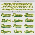 Custom Name Number Hockey Jersey - Personalized White Kelly Green Gold Team Jersey Personalized White Kelly Green-Gold Hockey